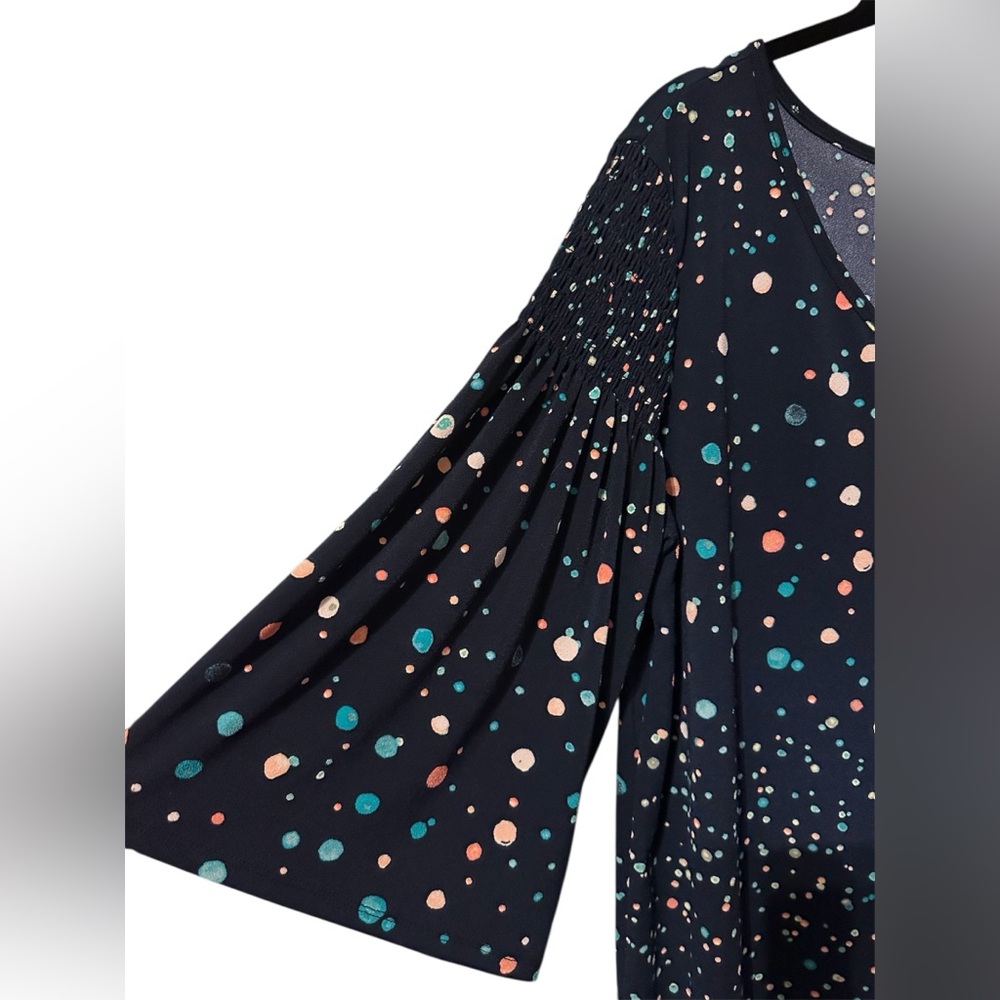 Plus size Multicolor Polka Dot Blouse. EUC - Picture 3 of 4